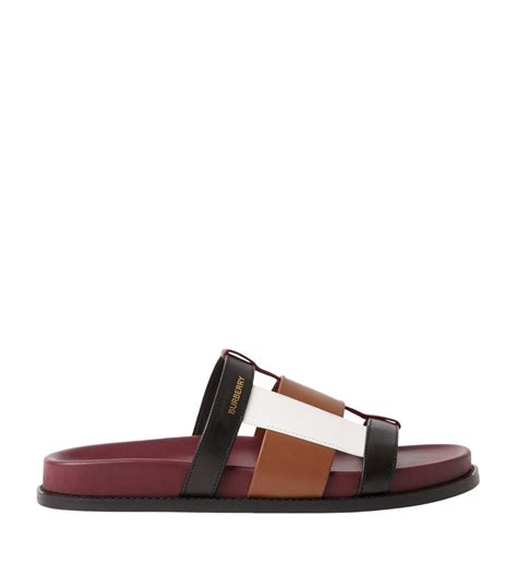 burberry color block leather slides|Women’s Designer Sandals .